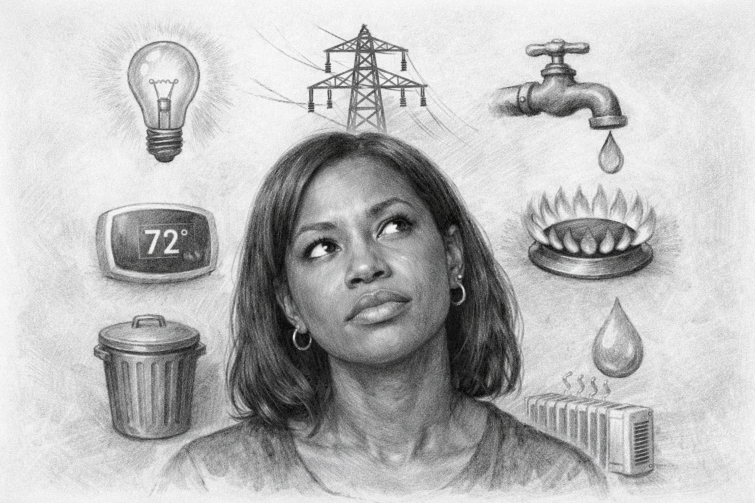 Utilities deduction illustration